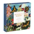 Galison: Butterfly Blooms - Wood Puzzle (144pc Jigsaw) Board Game