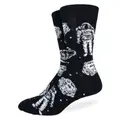 Good Luck Socks: Floating Astronaut Mens Socks - (Size 8-13)