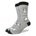Good Luck Socks: Yoga Pug Mens Socks - (Size 8-13)