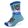 Good Luck Socks: Dr. Whiskers Men's Socks (Size 7-12)