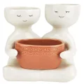 Urban Products: Friends Holding a Pot Planter - Large - Rose