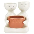 Urban Products: Friends Holding a Pot Planter - Large - Rose