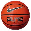 Nike Elite All Court 8P 2.0 Basketball - Amber / Black / Metallic Silver - Size 7