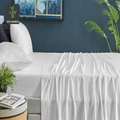 Ovela 100% Natural Bamboo Bed Sheets Set (Super King, White)