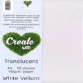 Translucent Vellum Paper White (10 Pack)