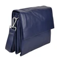 Urban Forest: Monroe Soft Leather Hand Bag w/flap - Florence Sapphire