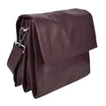 Urban Forest: Monroe Soft Leather Hand Bag w/flap - Florence Garnet