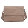 Urban Forest: Monroe Soft Leather Hand Bag w/flap - Florence Almond