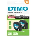 Dymo: LetraTag Plastic Tape - White 2 Pack (12mm x 4M)