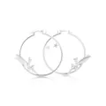 Couture Kingdom: Disney Silver Tinker Bell Hoops- White Gold
