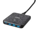 Anker PowerPort Atom III Slim Wall 65W Charger (Four Ports) - Black Fabric