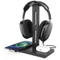 15W QI Wireless Charger with Headphones Stand (Black)