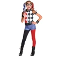 DC Super Hero Girls: Harley Quinn Girls' Deluxe Costume - (Size 6-8)