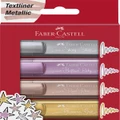 Faber-Castell: Textliner-46 Highlighter - Metallic Colours (Pack of 4)