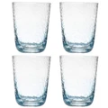 Ladelle: Dimpled Sky Blue Glass Tumbler (Set of 4)