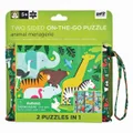 Petit Collage: Animal Menagerie - Two Sided On-The-Go Puzzle (49pc Jigsaw) Board Game