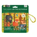 Petit Collage: Woodland - Two Sided On-The-Go Puzzle (49pc Jigsaw) Board Game