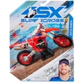 SX: Supercross 1:10 Die Cast Motorcycle - Justin Barcia (Red)