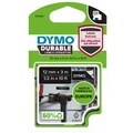 Dymo: D1 Durable Label Tape - White on Black (12mm x 3M)