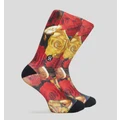 PSD: Bitcoin Roses Unisex Socks (Sizes 6-13)