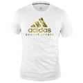 Adidas: Combat Sports Tee - White/Gold (4XL)