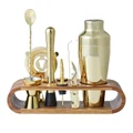 Fine Foods Bar Set With Acacia Stand