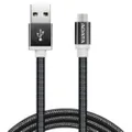 ADATA USB Type A to Micro USB Braided Connection Cable - 1m/Black