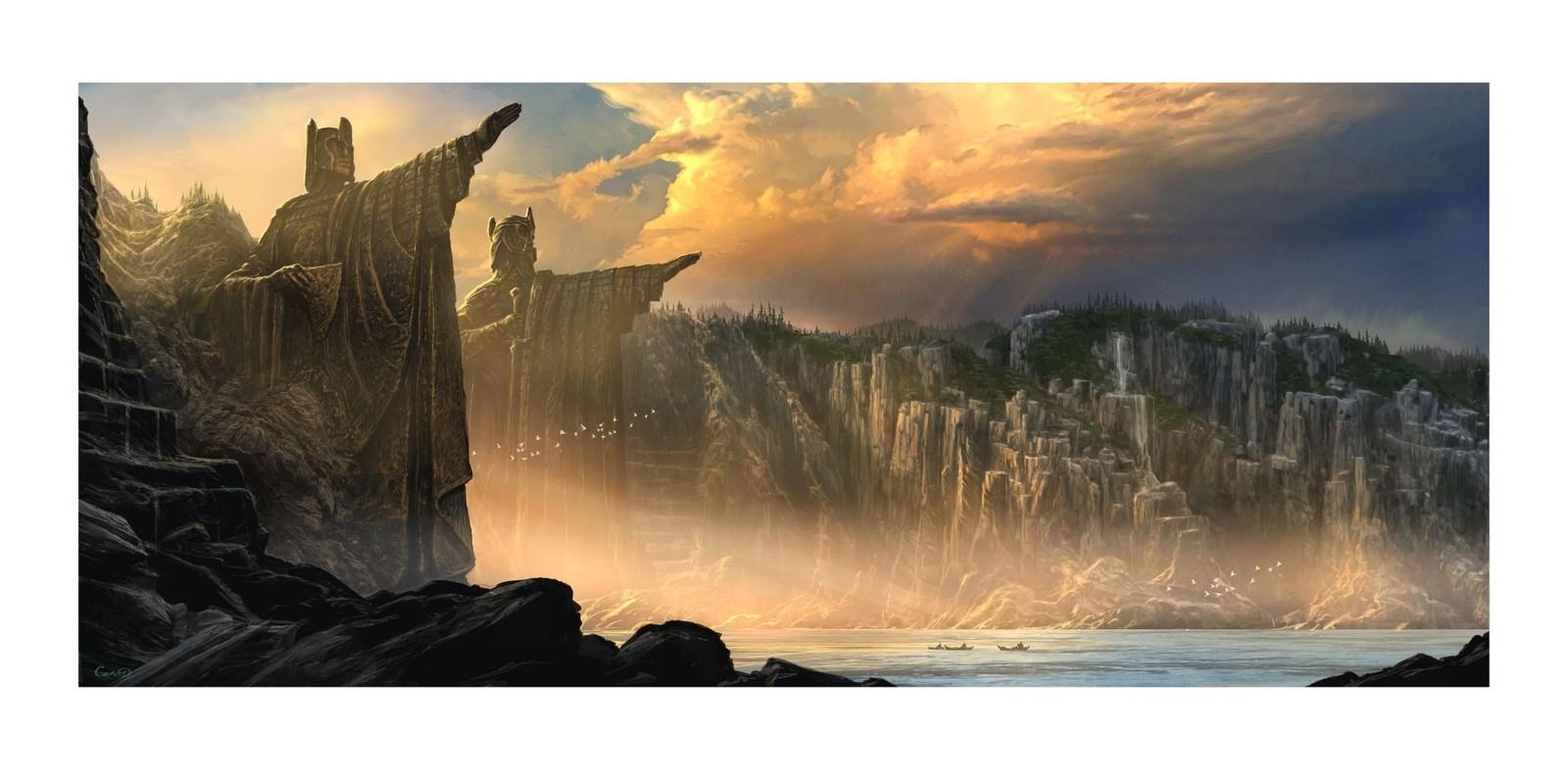 Lord of the Rings - The Argonath: Pillars of the Kings 23'' Art Print