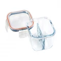 Wiltshire: Square Glass Container with 2 Dividers - 500ml