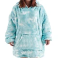 Ovela: Printed Cuddle Hoodie Blanket - Tie Dye Blue