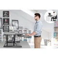 Ergolux Pro Height Adjustable Sit Stand Desk Riser (Large, Black)
