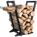46cm (18") Outdoor Indoor Firewood Holder with Kindling Rack