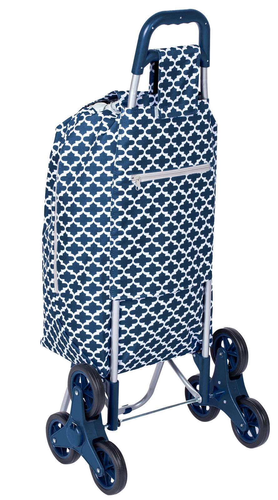 Sachi: Stair Climber Shopping Trolley (Moroccan navy) - D.Line