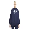 Nike: Women's Sportswear Essential Oversized Fleece Sweatshirt - Midnight Navy/White (Size: M)