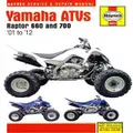 Yamaha Raptor 660 & 700 Atvs (01 - 12) Haynes Repair Manual By Alan Ahlstrand (Hardback)