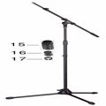 Stagg Heavy Duty Telescopic Microphone Boom Stand (Black)