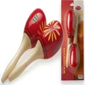 Stagg Wood Maracas, Oval, 26cm Red