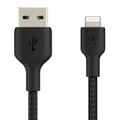BOOST-UP-CHARGE Lightning to USB-A Braided Cable, 0.15m Black