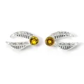 Harry Potter: Sterling Silver Golden Snitch Stud Earrings with Crystal Elements