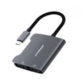 mbeat Tough Link USB-C to Dual 4K HDMI Adapter Space Grey
