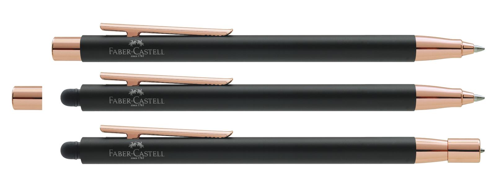 Faber-Castell: Neo Slim Ball Pen - Matt Black/Rose Gold