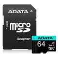 64GB ADATA Premier Pro microSDHC UHS-I U3 A1 V30 Card with Adapter