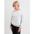 Dressed: Dressed For Me White Marle Crewneck Sweater - XS