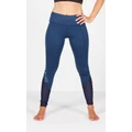 Rose Road: Panel Leggings - Navy With Logo - X Small