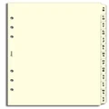 Filofax A5 - A - Z Index Cream, 2 Letters/Tab