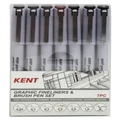 Kent: Graphic Fineliner & Brush Pen (Set of 7)