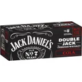 Jack Daniels Double Jack & Cola Can 375mL (10 Pack)
