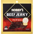 Nobbys Jerky Beef Hot & Spicy 25gr