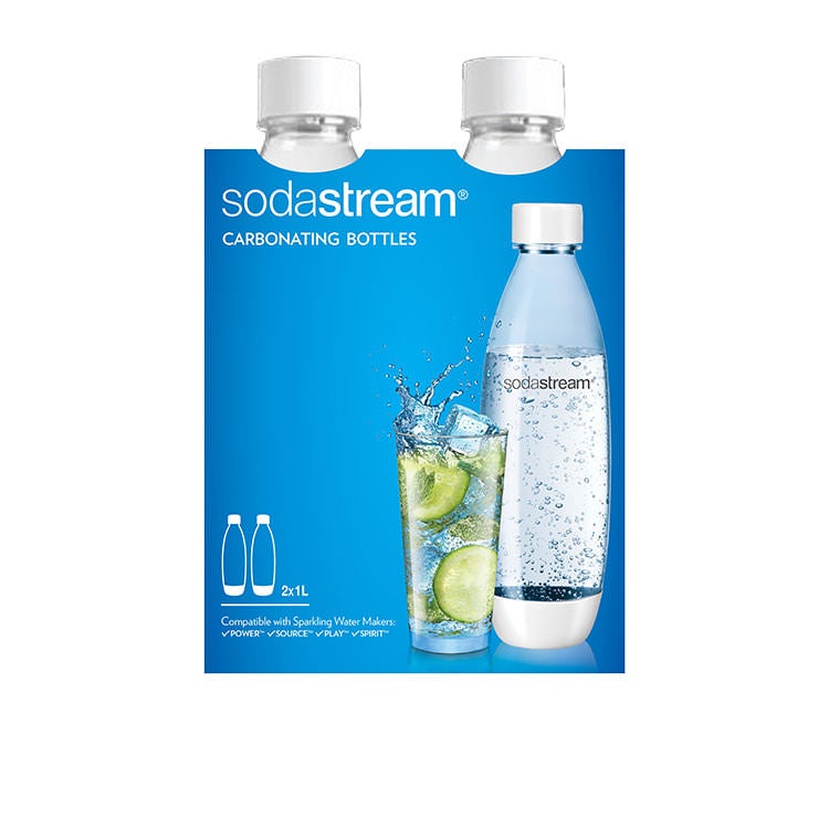 SodaStream Fuse for Carbonating Bottles 1L Twin Pack White