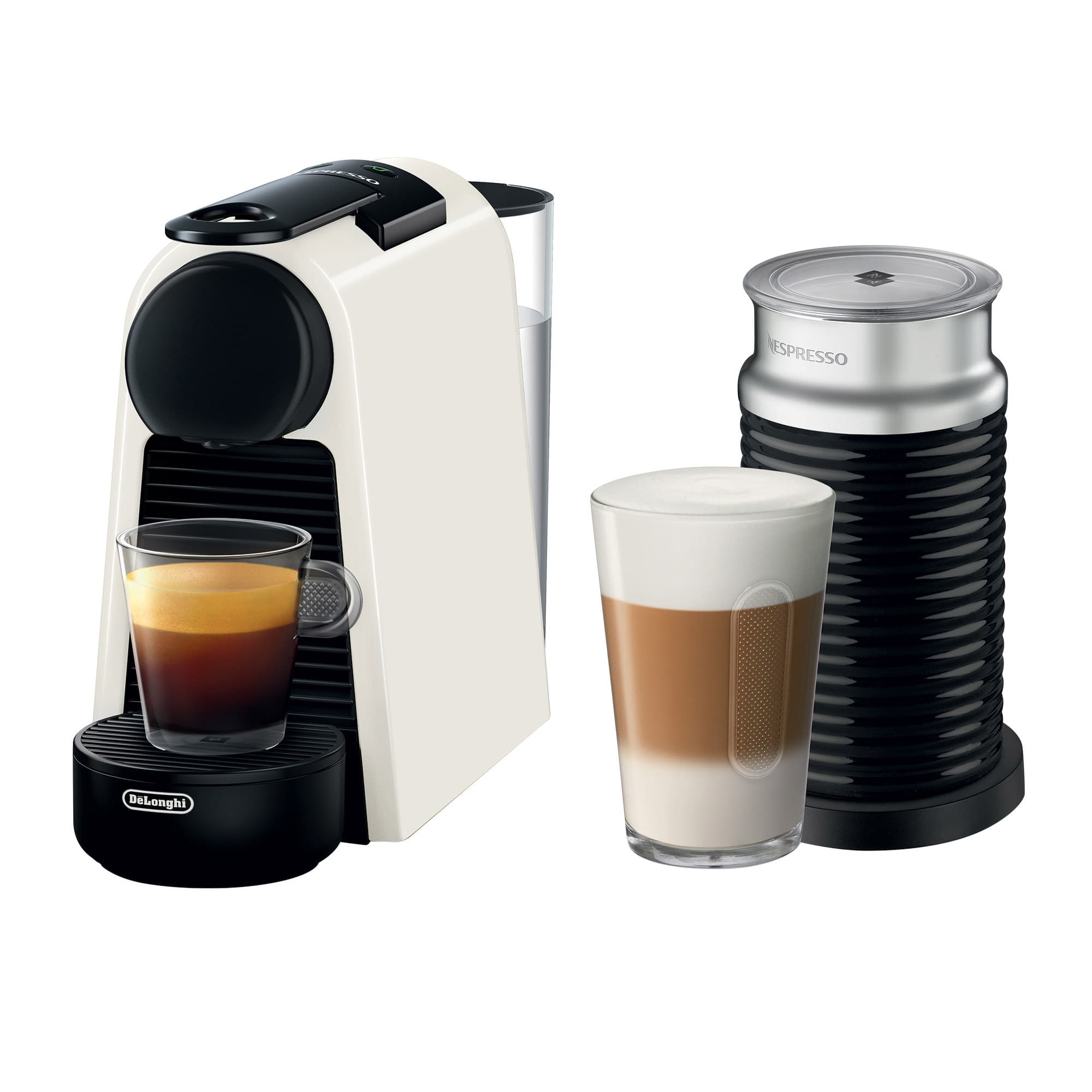 DeLonghi Essenza Mini Nespresso & Aeroccino3 White